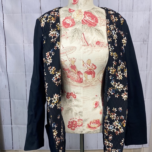 362. LOGO by Lori Goldstein floral coat - Picture 4 of 10